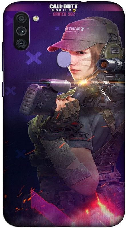 CROKIAN Back Cover for Samsung Galaxy M11 Pubg soldier Back Cover  (Multicolor, Hard Case, Pack of: 1)