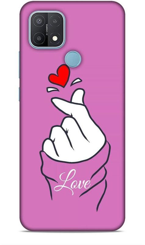 SmashItUp Back Cover for Oppo A15 Girl Design / Finger / Love  (Multicolor, Hard Case)