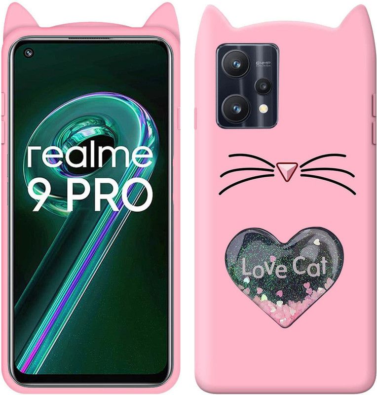 UNQMobi Back Cover for Realme 9 Pro  (Pink, Pack of: 1)