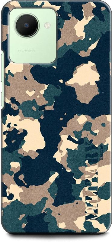 INDICRAFT Back Cover for Realme Narzo 50i Prime, RMX3506 ARMY, TEXTURE, UNIFORM, MILITARY, COMO, ARMY DRESS  (Multicolor, Shock Proof, Pack of: 1)