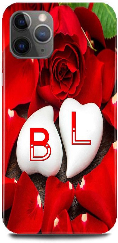 JUGGA Back Cover for APPLE iPhone 11 Pro Max, B LOVES L NAME,B NAME, L LETTER, ALPHABET,B LOVE L NAME  (Red, Hard Case, Pack of: 1)