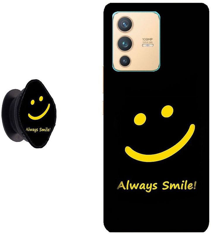 KIZIN Back Cover for Vivo V23 Pro 5G  (Black, Yellow)