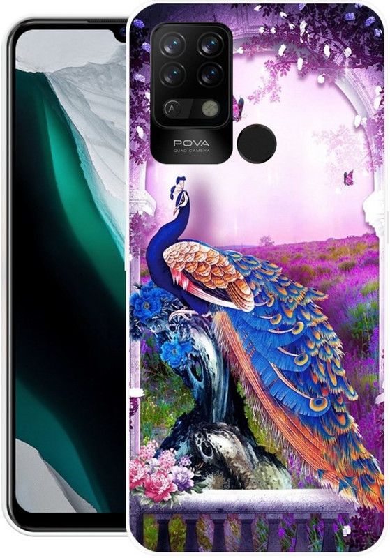 BLUEZAP Back Cover for Tecno Pova  (Multicolor, Grip Case, Silicon)