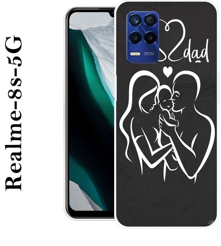 KLC Back Cover for Realme 8s 5G  (Grey, White, Grip Case, Silicon)