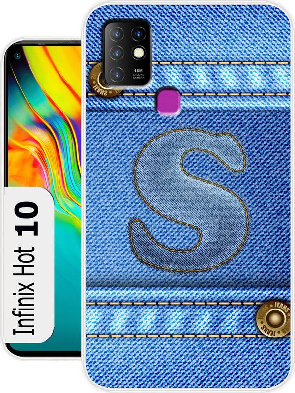 Discount Master Back Cover for Infinix Hot 10  (Blue, Dual Protection, Silicon, Pack of: 1)