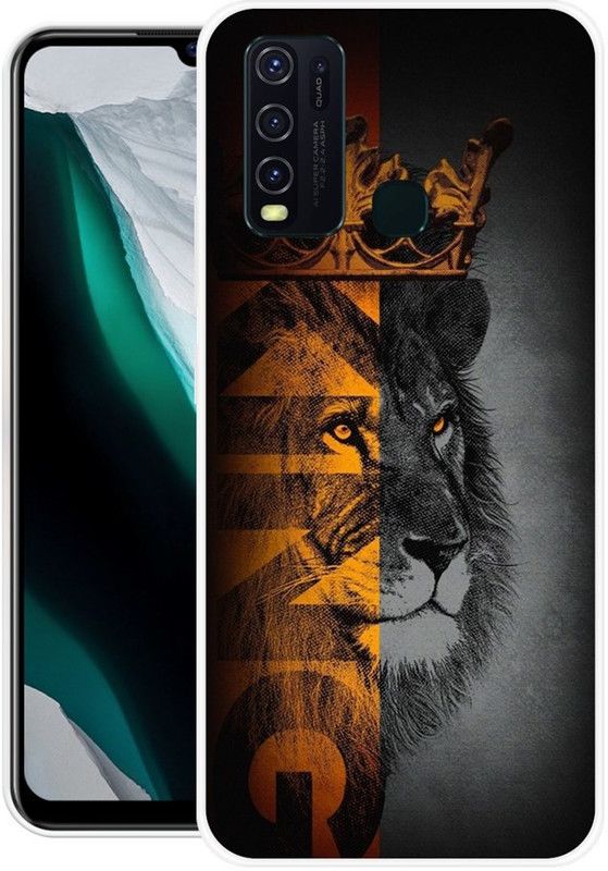 Krtagy Back Cover for Vivo Y50, Vivo Y30  (Grey, Orange, Dual Protection, Silicon, Pack of: 1)
