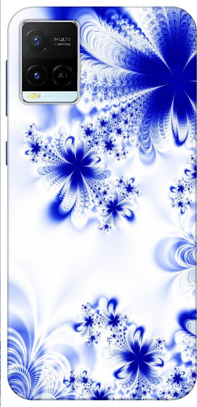 KLC Back Cover for Vivo Y21 2021  (White, Blue, Grip Case, Silicon, Pack of: 1)