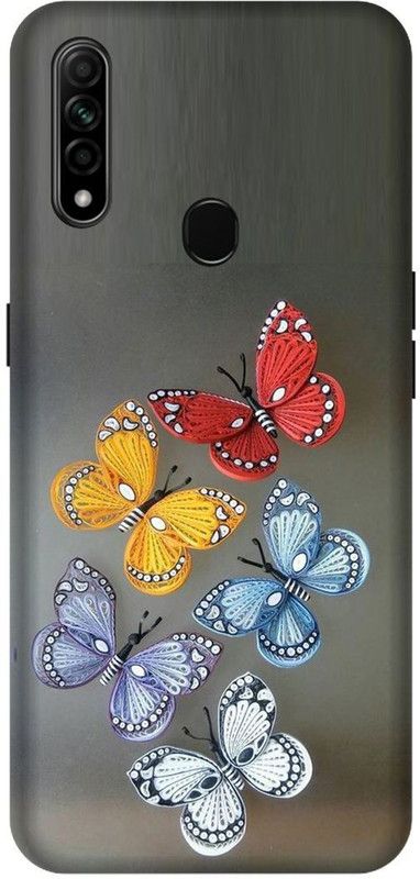 SSMORYA Back Cover for OPPO A31, butterfly Colors Multicolour Printed Back Cover  (Multicolor, Shock Proof, Pack of: 1)