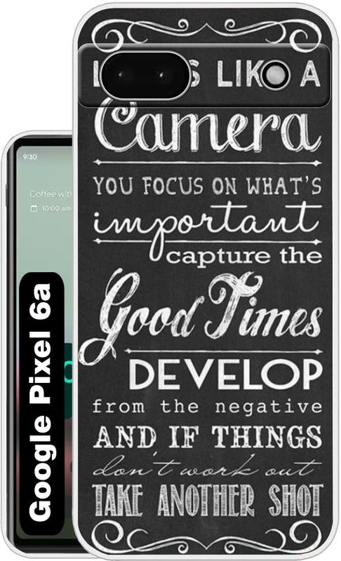 Flipkart SmartBuy Back Cover for google pixel 6a  (Black, White, Silicon, Pack of: 1)