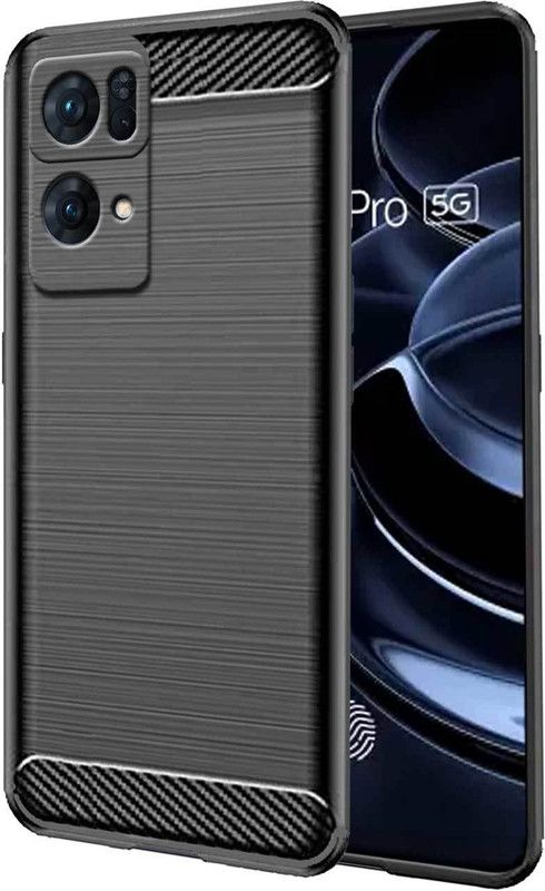 RRTBZ Back Cover for Oppo Reno7 Pro 5G / Reno 7 Pro  (Black, Silicon)
