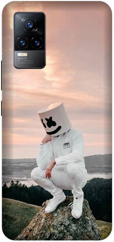 URCHIN Back Cover for Vivo Y73 Marshmello, EDM, DJ, Famious, marshmello, singer  (Multicolor, Shock Proof, Pack of: 1)