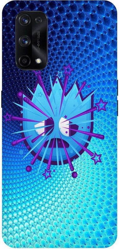 Bluvver Back Cover for Realme X7 Pro, RMX2121, Printed Blue Color Back Cover  (Multicolor, Hard Case, Pack of: 1)