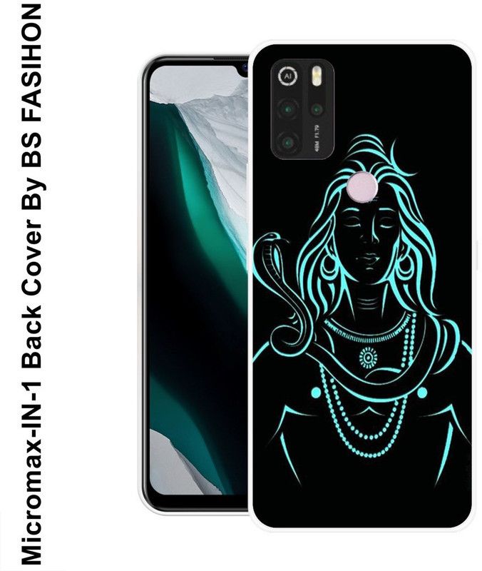 SHYAMSHREE Back Cover for Micromax IN 1  (Black, Blue, Silicon)