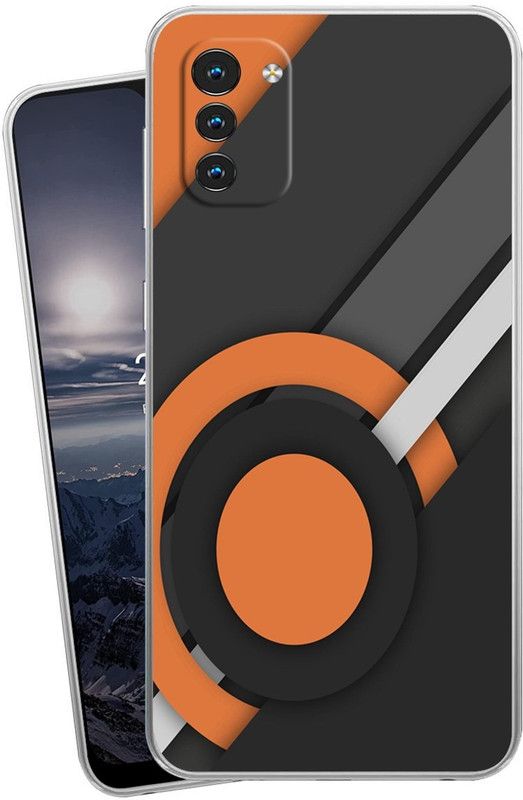 Mitvaa Back Cover for Nokia G21  (Black, Orange, Dual Protection, Silicon, Pack of: 1)