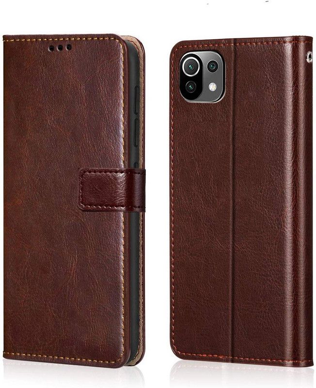 Micvir Back Cover for Mi 11 Lite, Xiaomi 11 Lite NE 5G  (Brown, Pack of: 1)