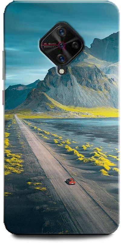 Afterglow Back Cover for Vivo S1 Pro long road,blue sky, car, mountain, nature, road, sky  (Multicolor, Dual Protection, Pack of: 1)