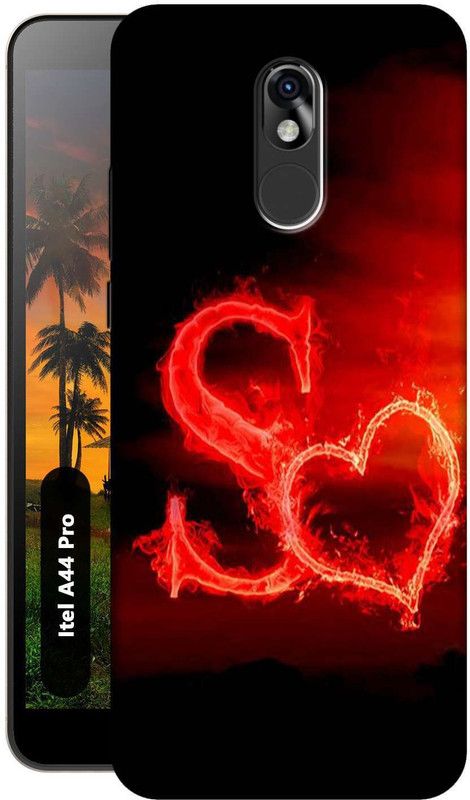 Rstyle Back Cover for Itel A44 Pro  (Red, Black, Silicon, Pack of: 1)