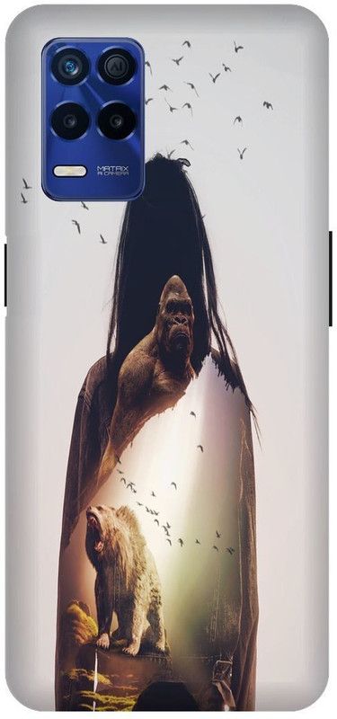 Bluvver Back Cover for Realme 8s 5G , RMX3381, Printed Bear Kingkong Back Cover  (Multicolor, Hard Case, Pack of: 1)