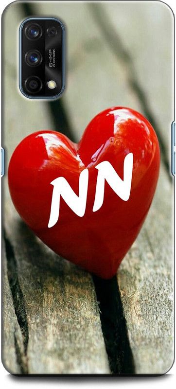 INDICRAFT Back Cover for Realme 7 Pro, RMX2170 N N, N LOVES N, N NAME, LETTER, ALPHABET, NN LOVE, HART, BLUE  (Multicolor, Shock Proof, Pack of: 1)