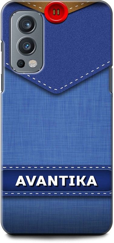 WallCraft Back Cover for OnePlus Nord 2 5G AVANTIKA NAME, A, LETTER, BLUE, JEANS, ALPHABET, DESIGN  (Multicolor, Dual Protection)