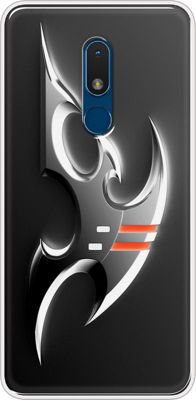 Appcityprint Back Cover for Nokia C3  (Black, Silver, Grip Case, Silicon, Pack of: 1)