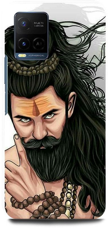 FIKORA Back Cover for Vivo Y21, V2149, AGHORI, SHIV, SHIVJI, MAHADEV, MAHAKAL  (Brown, Hard Case, Pack of: 1)