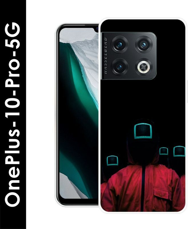 Akrish Back Cover for OnePlus 10 Pro 5G  (Black, Red, Silicon, Pack of: 1)