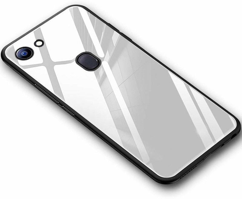 ClickAway Back Cover for Oppo F5 White| Luxurious Toughened Glass Back Cover|ShockProof Hybrid Case| Launch Offer  (White, Flexible, Pack of: 1)