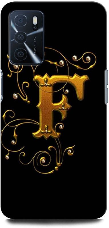 ORBIQE Back Cover for OPPO A16  (Black, Gold, Hard Case, Pack of: 1)