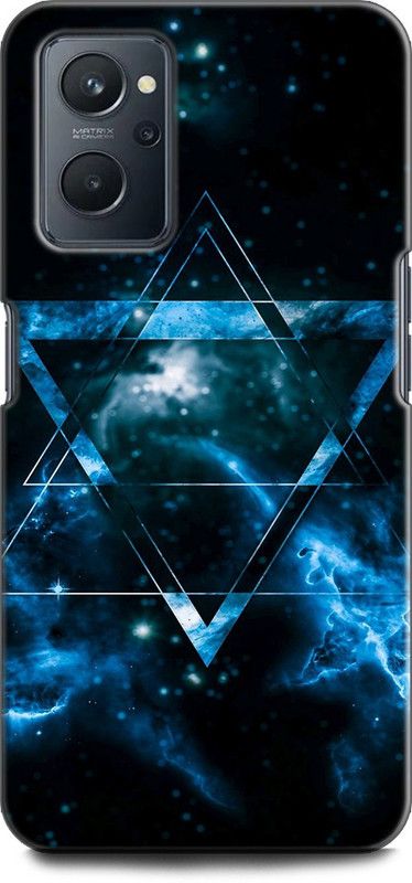 KEYCENT Back Cover for OPPO A76, CPH2375 PLANET, TRIANGLES, SPACE, STARS, UNIVERSE, GALAXY, BLUE  (Multicolor, Shock Proof, Pack of: 1)