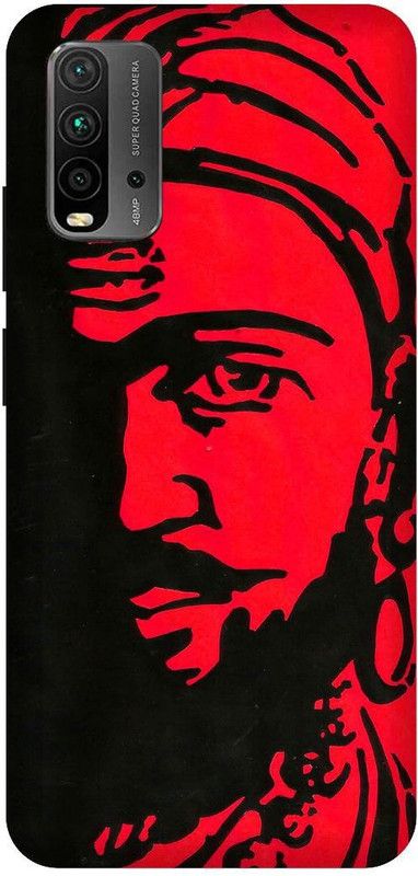 UMPRINT Back Cover for Redmi 9 Power  (Black, Red, Hard Case, Pack of: 1)