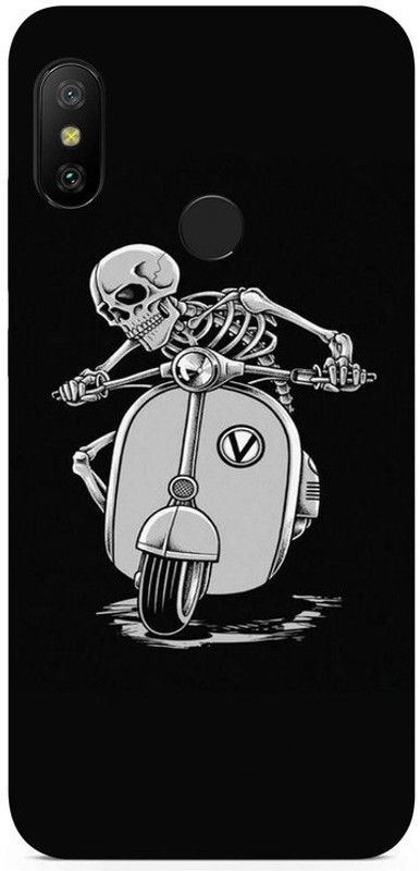 Golden Mask Back Cover for Redmi 6 Pro Scooter With Skeleton  (Multicolor, Waterproof, Silicon, Pack of: 1)