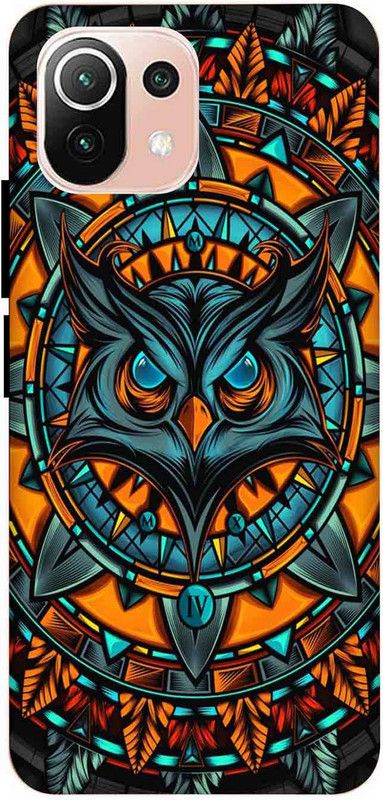 NDCOM Back Cover for Xiaomi 11 Lite NE 5G Attractive Owl Printed  (Multicolor, Hard Case, Pack of: 1)
