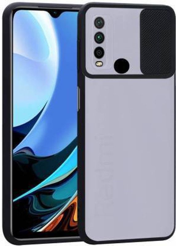 Dallao Back Cover for Vivo Y12 Exclusive Slider/Shutter Matte Translucent Soft Edges  (Black, Shock Proof, Pack of: 1)