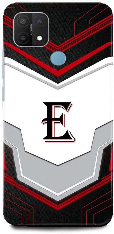 Afterglow Back Cover for Oppo A15 E, E LETTER, F NAME, E ALPHABET, ALPHABET  (Multicolor, Shock Proof)