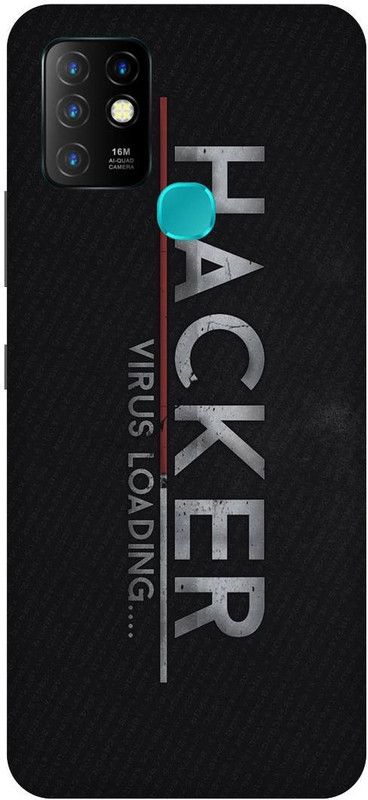 FIKORA Back Cover for Infinix Hot 10, X682B, HACKER  (Grey, Hard Case, Pack of: 1)