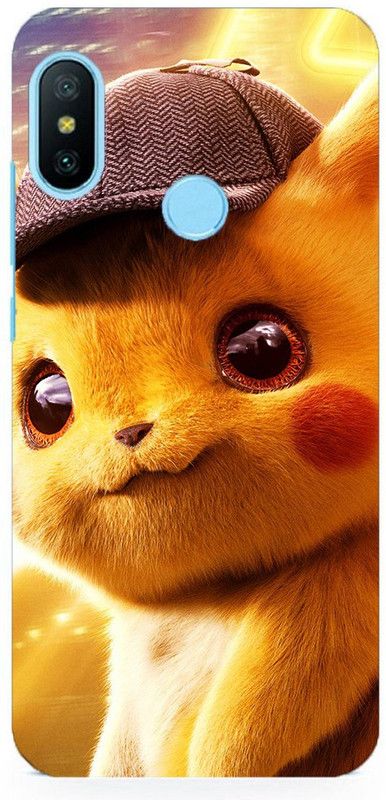 NDCOM Back Cover for Redmi Note 5 Pro Detective Pikachu Printed  (Multicolor, Hard Case, Pack of: 1)