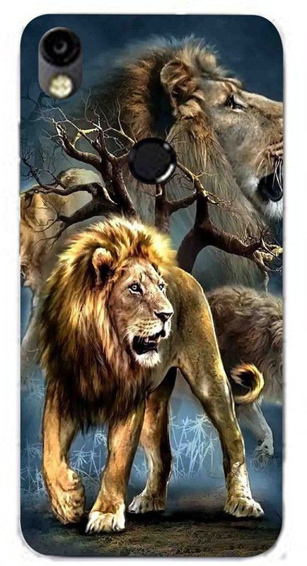 Golden Mask Back Cover for Tecno Camon In3 Angry Lion  (Multicolor, Waterproof, Silicon, Pack of: 1)