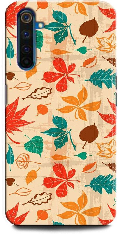 Afterglow Back Cover for Realme 6i NATURE, FALL LEAVES, AUTUMN, ART, TEAL  (Multicolor, Shock Proof, Pack of: 1)