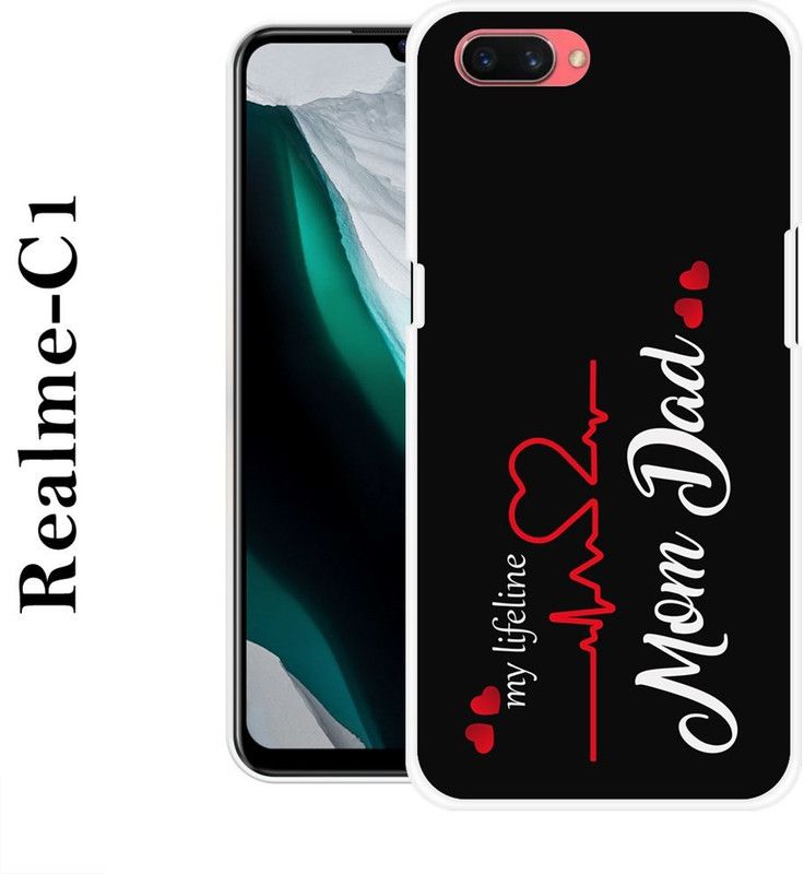 SUPERCASE Back Cover for Realme C1  (Black, White, Grip Case, Silicon)