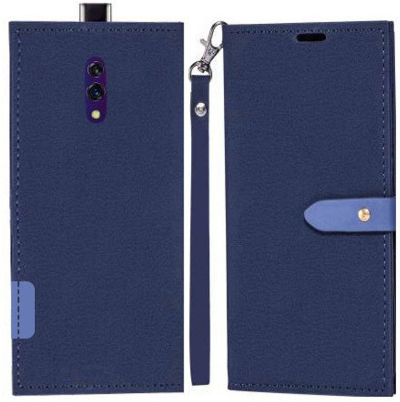 YAYAVAR Flip Cover for OPPO K3, Realme X  (Blue, Grip Case, Pack of: 1)
