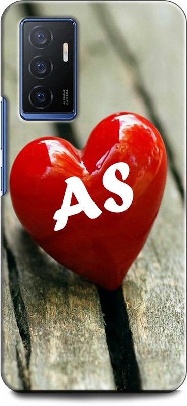 INDICRAFT Back Cover for Vivo V23e, V2126 5G A S, A LOVES S, NAME, ALPHABET, AS LOVE, HART, BLUE  (Multicolor, Shock Proof, Pack of: 1)