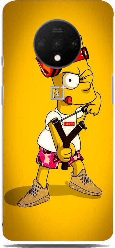 CLAXA Super Bart Skin For One Plus 7T Back Skin Guard, Super Bart, One Plus 7T Mobile Skin  (Super Bart Vinyl in Matte Finish)