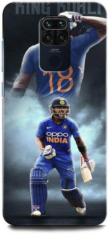 INTELLIZE Back Cover for REDMI Note 9 M2003J15SI KING VIRAT KOHLI, INDIAN CRICKET PLAYER, MRF, PLAYER, CRICKETER  (Multicolor, Hard Case, Pack of: 1)