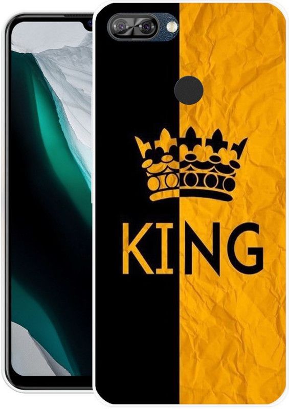 Krtagy Back Cover for Itel A46  (Black, Yellow, Dual Protection, Silicon, Pack of: 1)
