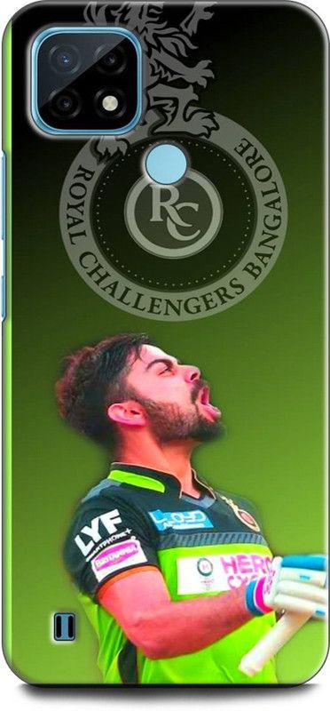 INDICRAFT Back Cover for Realme C21Y, RMX3261 VIRAT KOHLI, SPORTS  (Multicolor, Dual Protection, Pack of: 1)