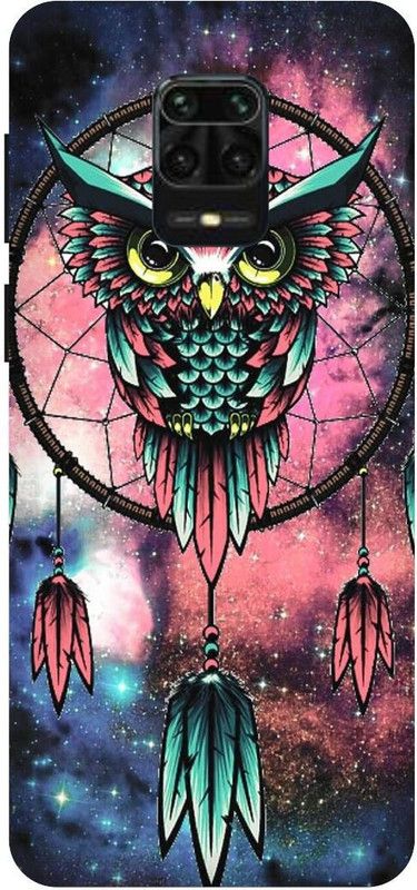 THESTONEWELL Back Cover for Redmi note9pro max angry owl funny owl night watc abej beograd trippy owl,  (Multicolor, Shock Proof, Pack of: 1)