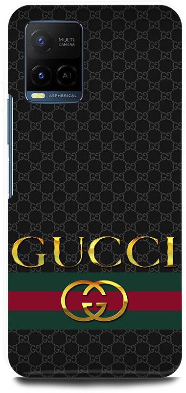 DIKRO Back Cover for Vivo Y21, V2149, GUCCI, LOGO, SIGN, EMBLEM  (Black, Hard Case, Pack of: 1)
