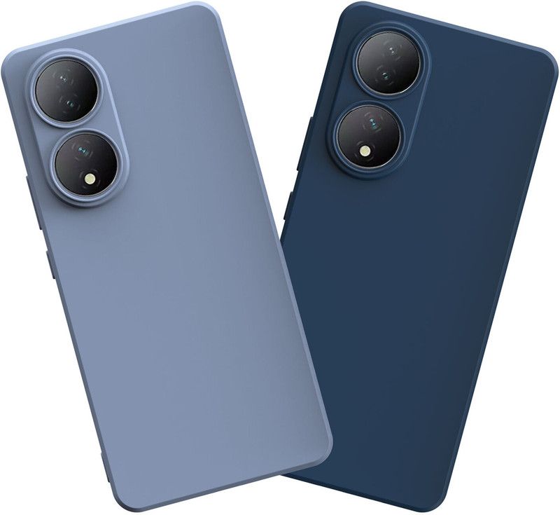 CareFone Back Cover for Vivo Y100 5G  (Blue, Grey, Shock Proof, Silicon, Pack of: 2)