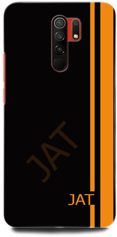 INTELLIZE Back Cover for REDMI 9 Prime M2004J191 JAT, JATT, ORANGE, BLACK  (Multicolor, Hard Case, Pack of: 1)